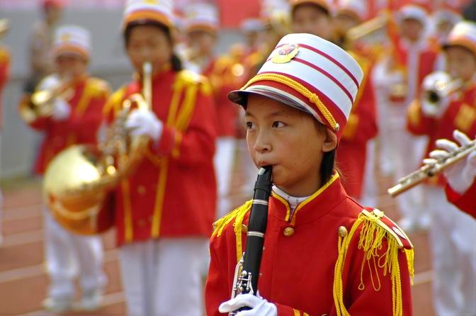 天台县学校"生态德育"工程启动仪式暨少年先锋队成立55周年少先队大检阅