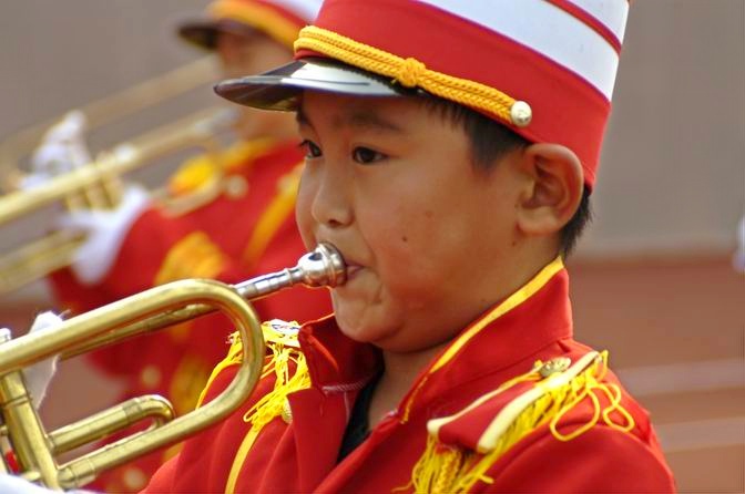 天台县学校"生态德育"工程启动仪式暨少年先锋队成立55周年少先队大检阅
