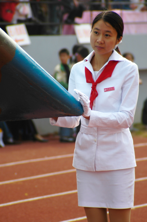 天台县学校"生态德育"工程启动仪式暨少年先锋队成立55周年少先队大检阅