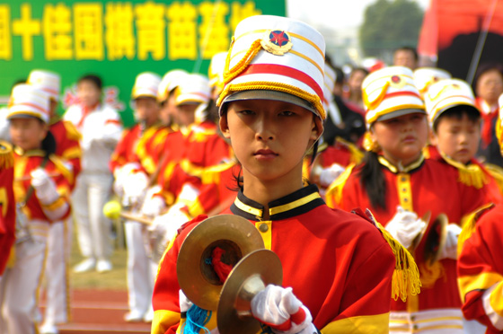 天台县学校"生态德育"工程启动仪式暨少年先锋队成立55周年少先队大检阅