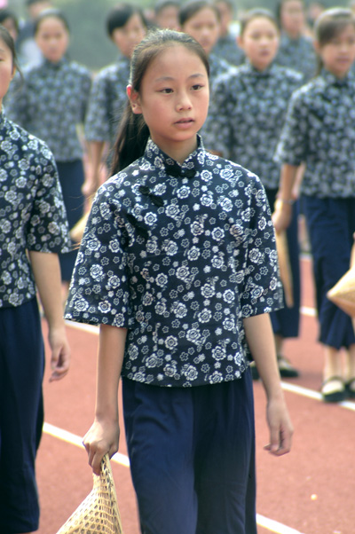 天台县学校"生态德育"工程启动仪式暨少年先锋队成立55周年少先队大检阅