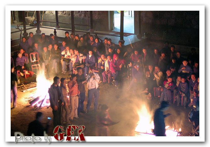 台州汽车俱乐部_天台石梁宾馆之夜_篝火晚会