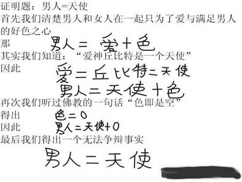 男人等于天使