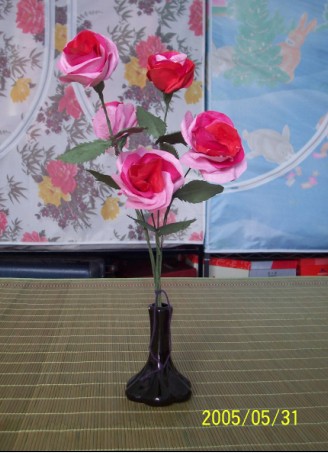 一位天台MM用手工制作的花卉