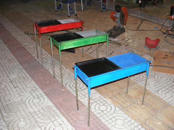 自制烧烤与铁板烧烤两用炉制作过程图片
