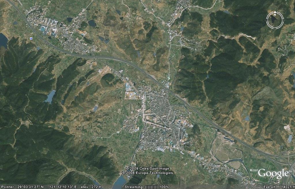 天台各乡镇卫星地图