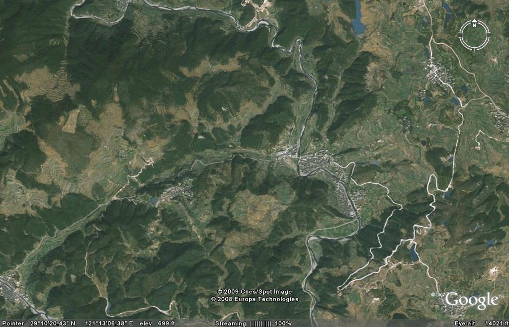 天台各乡镇卫星地图