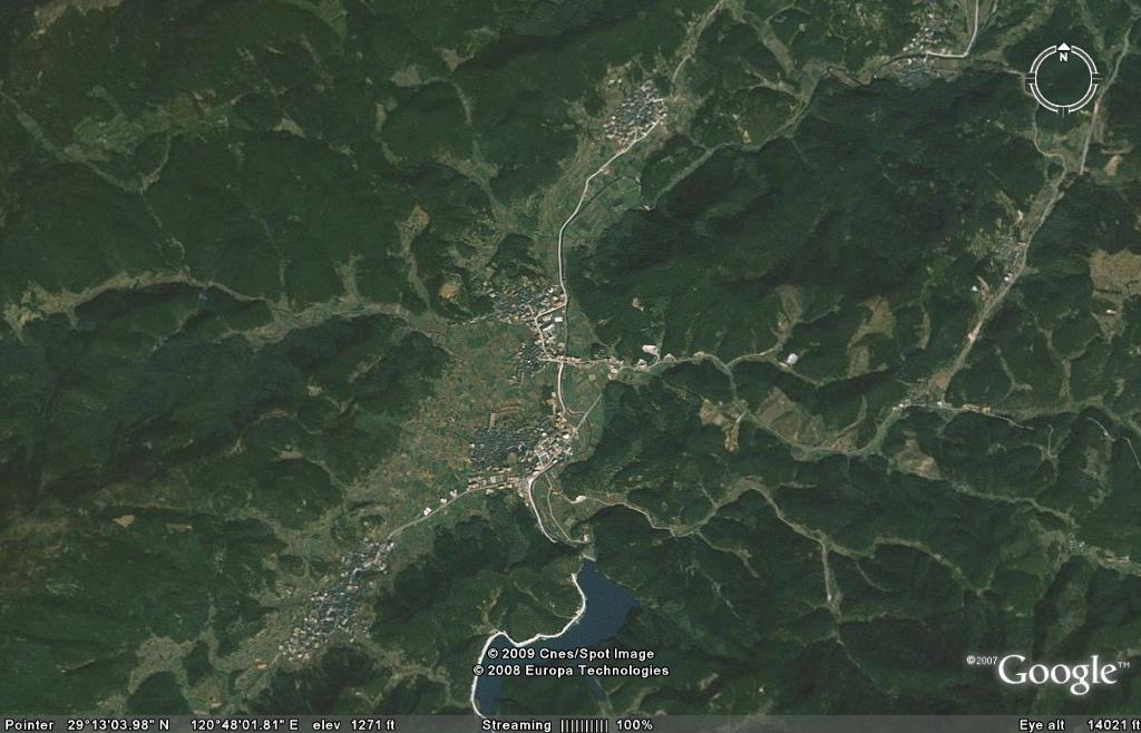 天台各乡镇卫星地图