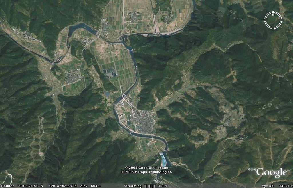 天台各乡镇卫星地图