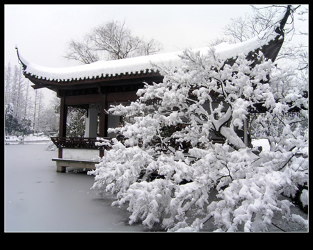天堂中的雪景