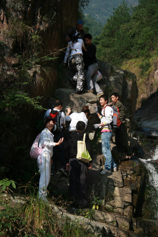 天台驴友俱乐部一周年重走九龙潭