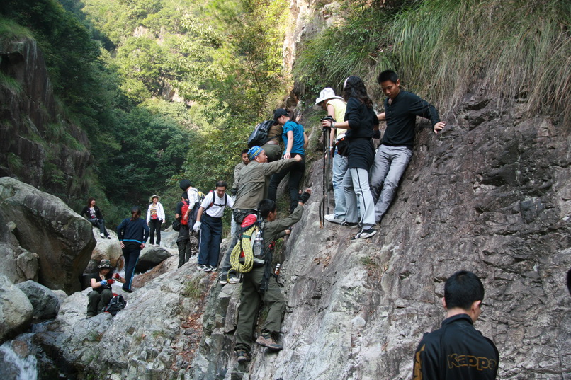 天台驴友俱乐部一周年重走九龙潭