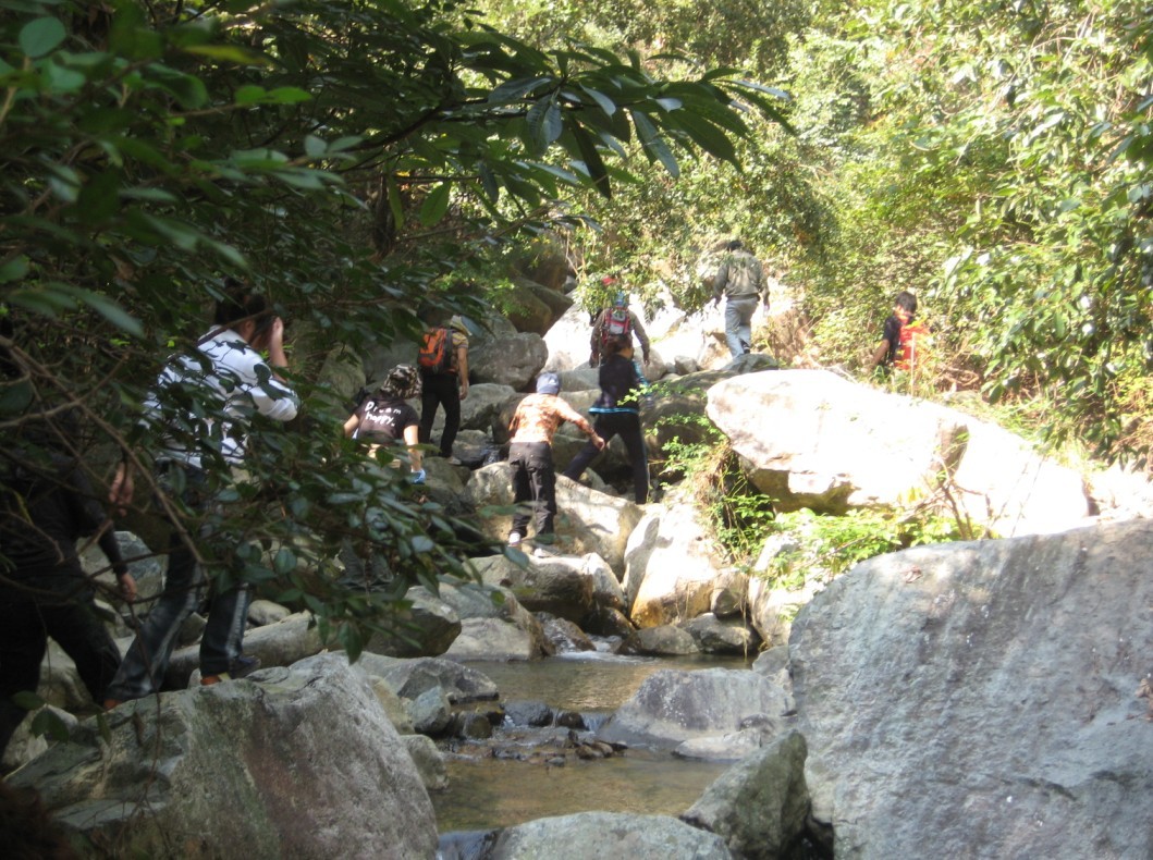 天台驴友俱乐部一周年重走九龙潭