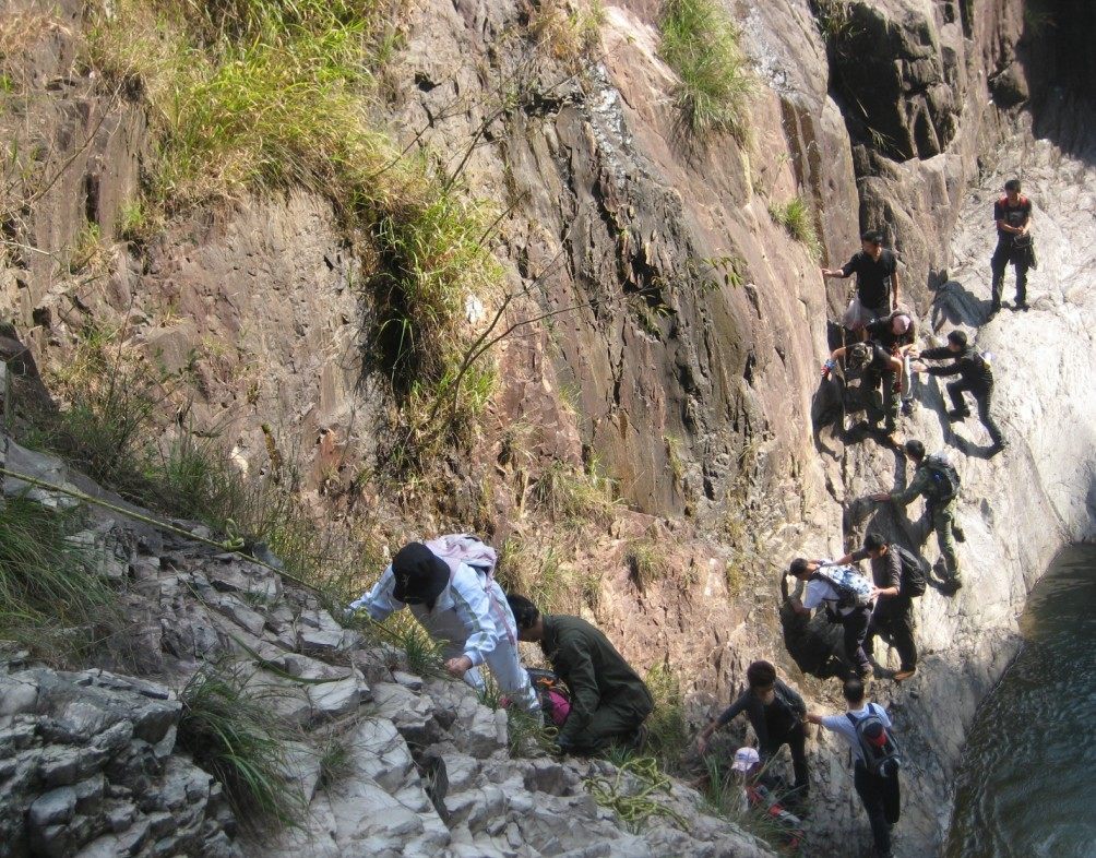 天台驴友俱乐部一周年重走九龙潭