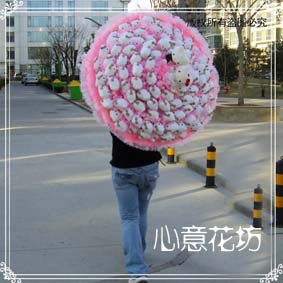 天台独家制作99只卡通花束
