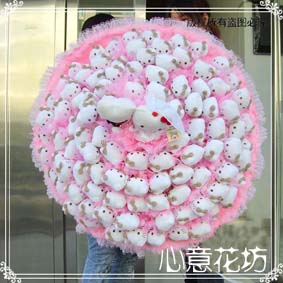 天台独家制作99只卡通花束