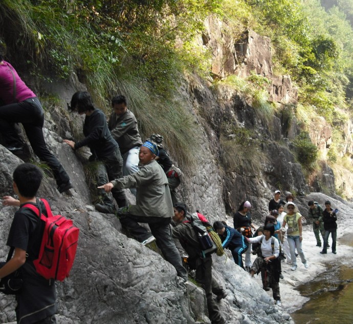 天台驴友俱乐部一周年重走九龙潭