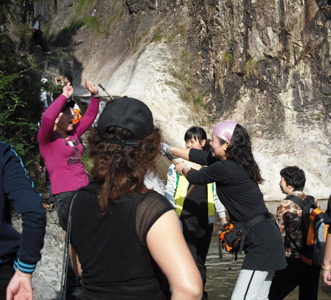 天台驴友俱乐部一周年重走九龙潭