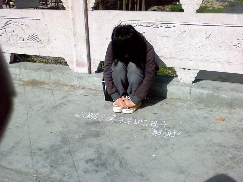 [原创]实拍天台西桥头美女乞丐花