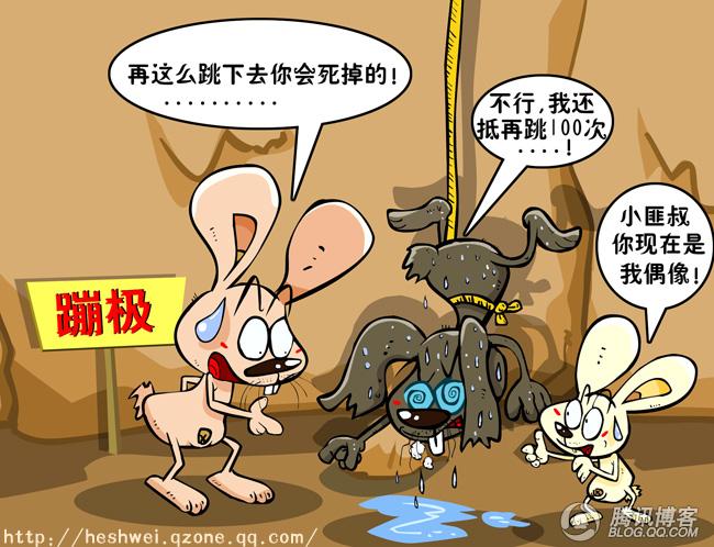 兔子短笑话：史上最牛的蹦极勇士