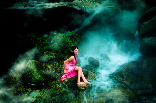 湖影夏季天姥山------沃州湖 婚纱照片欣赏