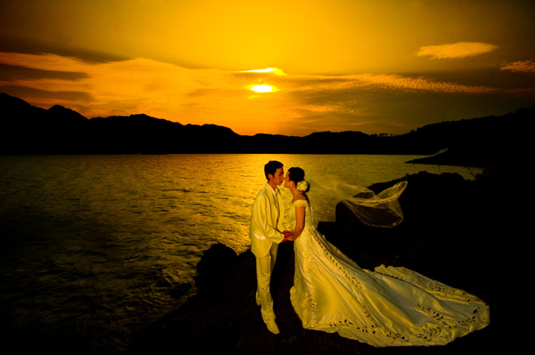 湖影夏季天姥山------沃州湖 婚纱照片欣赏