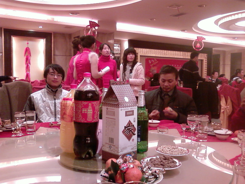 年夜饭归来，心情不错。。因为我中奖了。