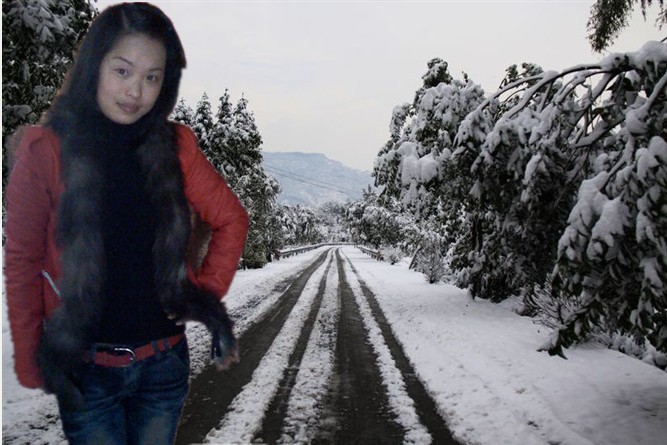 雪景美女